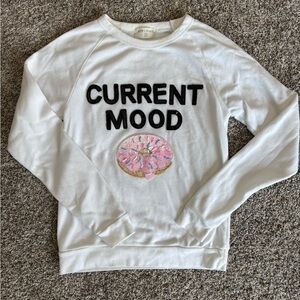 Bow & Drape White 'Current Mood' Sweatshirt 🍩